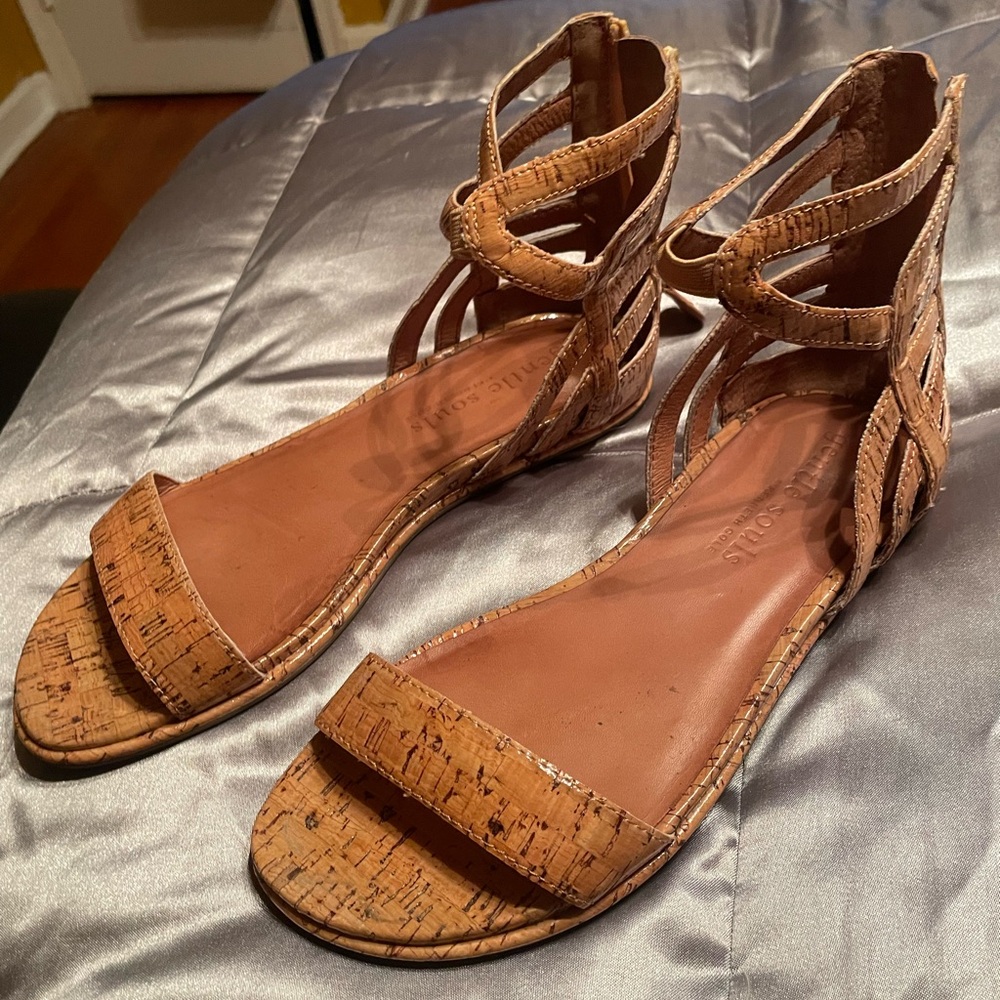 Gentle Souls Tan Strappy Sandals